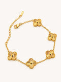 Floral Motif Chain Bracelet