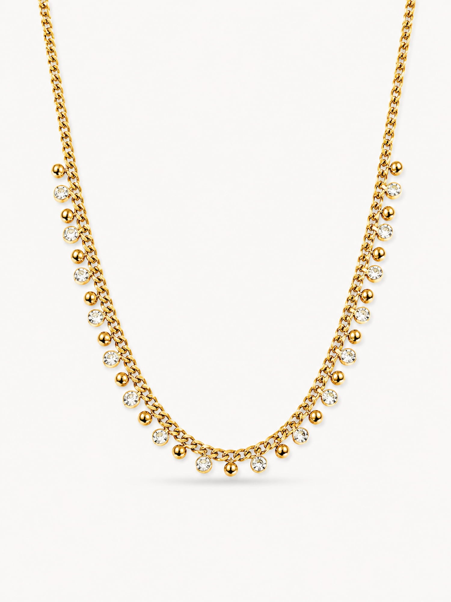 Beaded CZ Drop Necklace